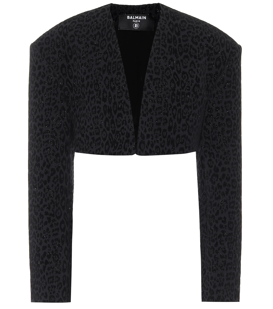 Giacca cropped a stampa animalier | Balmain