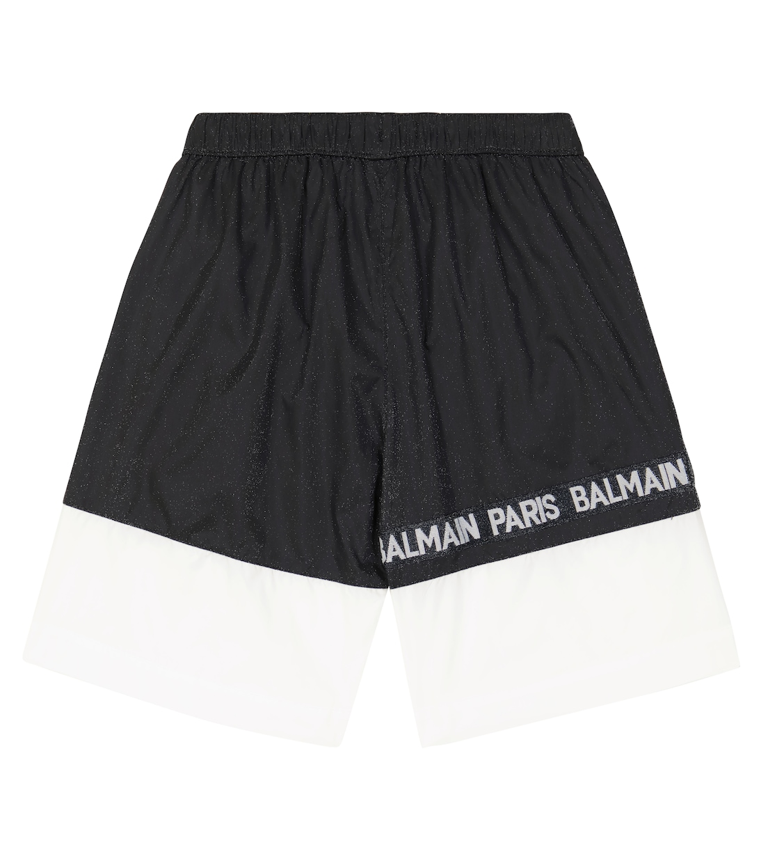 Logo printed colorblock swim shorts | Balmain Kids