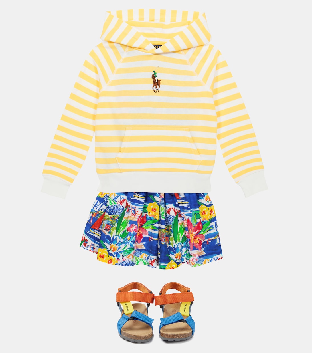 Striped cotton hoodie | Polo Ralph Lauren Kids