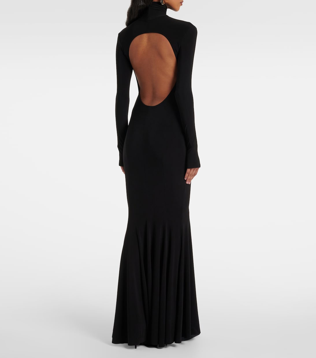Turtleneck jersey gown | Norma Kamali