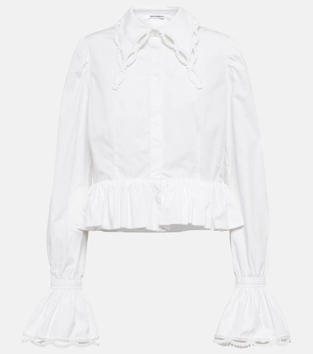 Peplum cotton poplin shirt | Rabanne