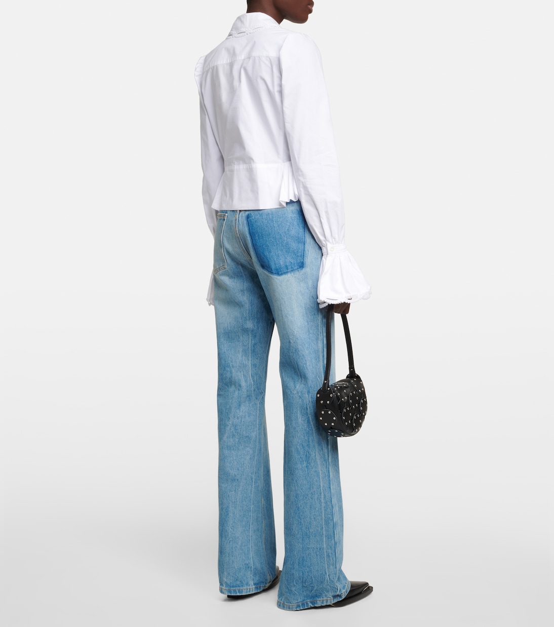 Peplum cotton poplin shirt | Rabanne