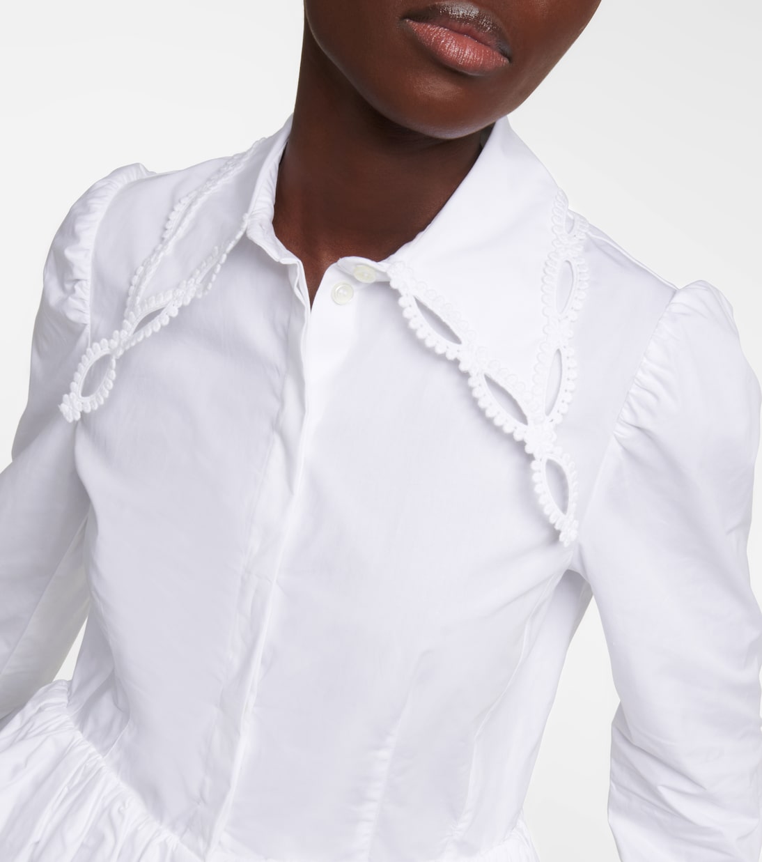 Peplum cotton poplin shirt | Rabanne