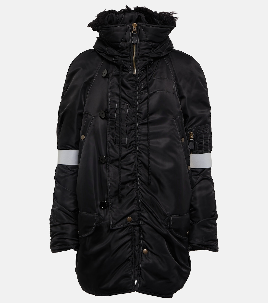Giacca imbottita con pelliccia sintetica | MM6 Maison Margiela