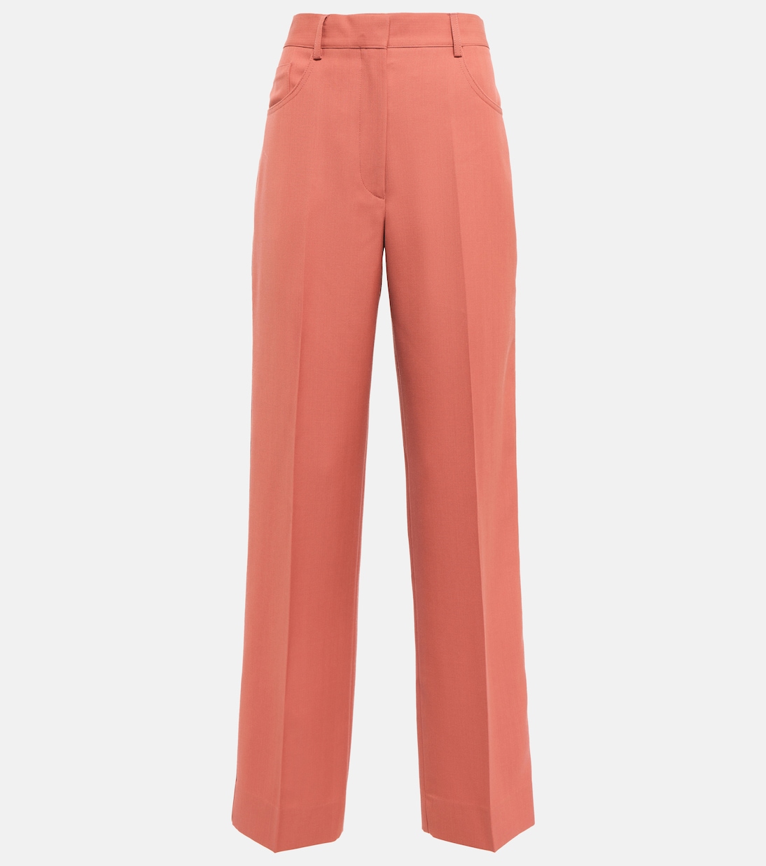 '90s high-rise wool straight pants | Victoria Beckham