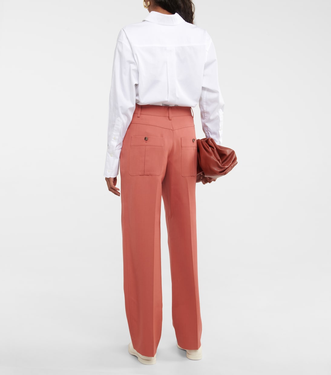 '90s high-rise wool straight pants | Victoria Beckham