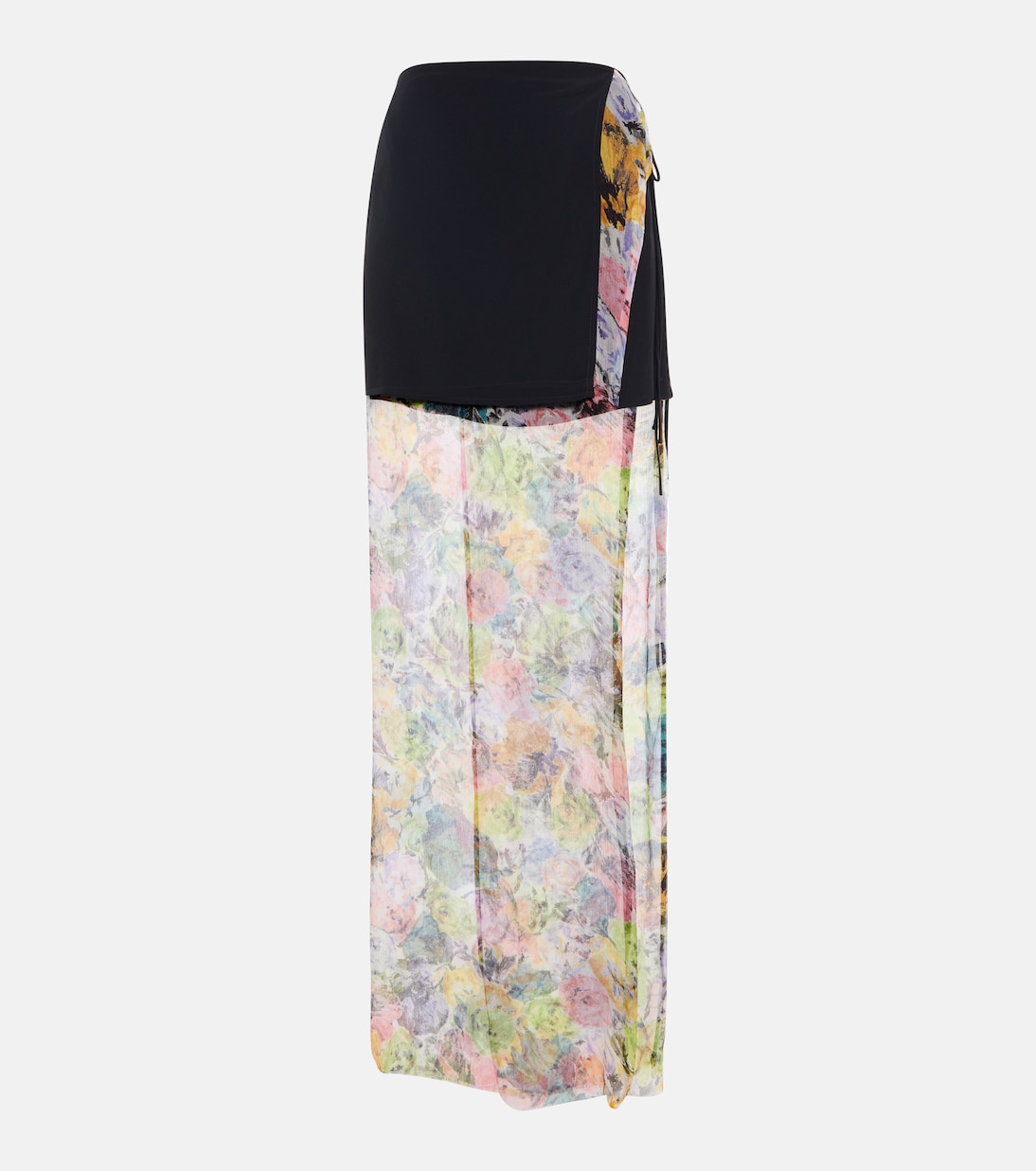Floral crêpe midi skirt | Dries Van Noten