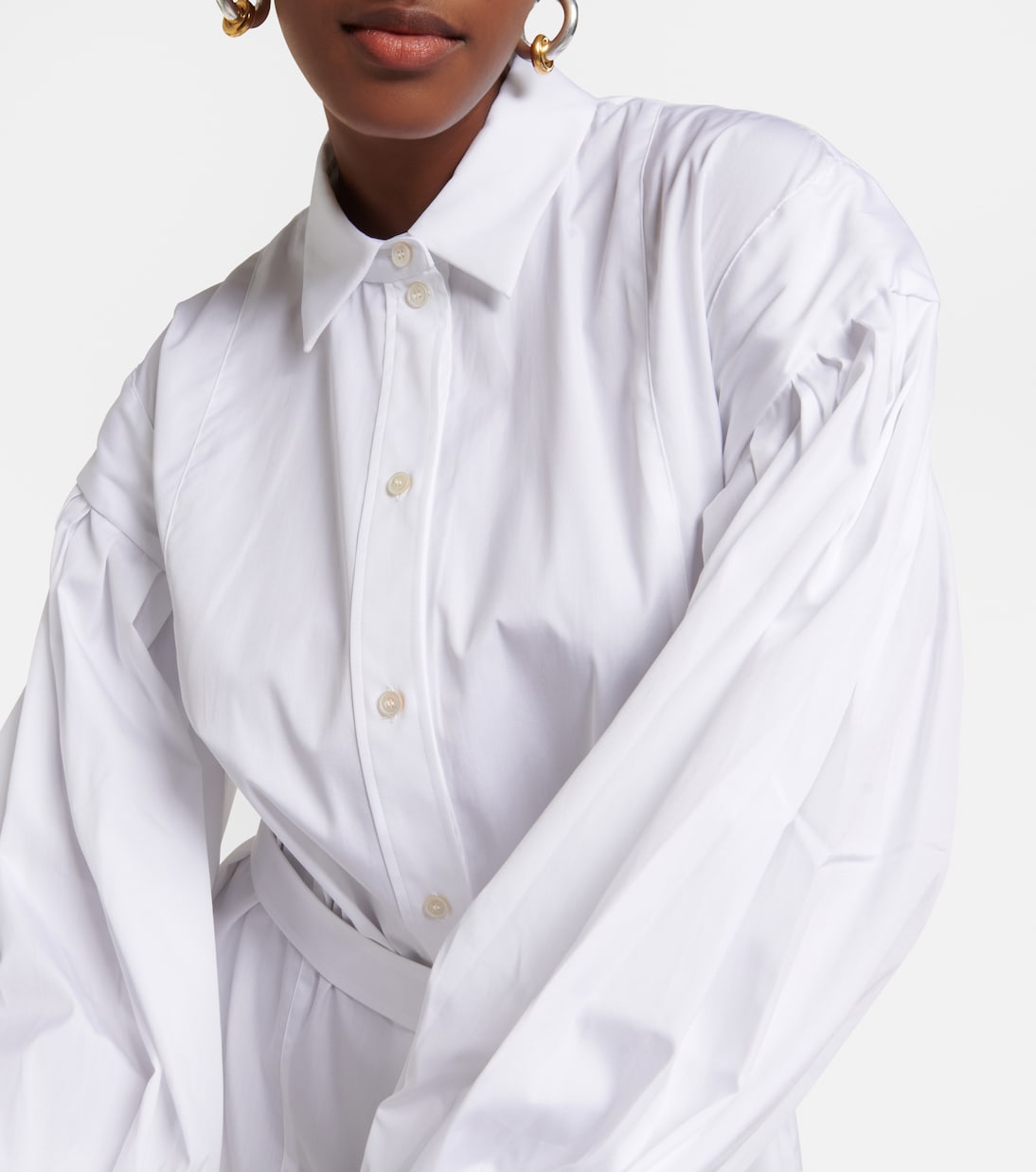 Cotton poplin midi dress | Joseph