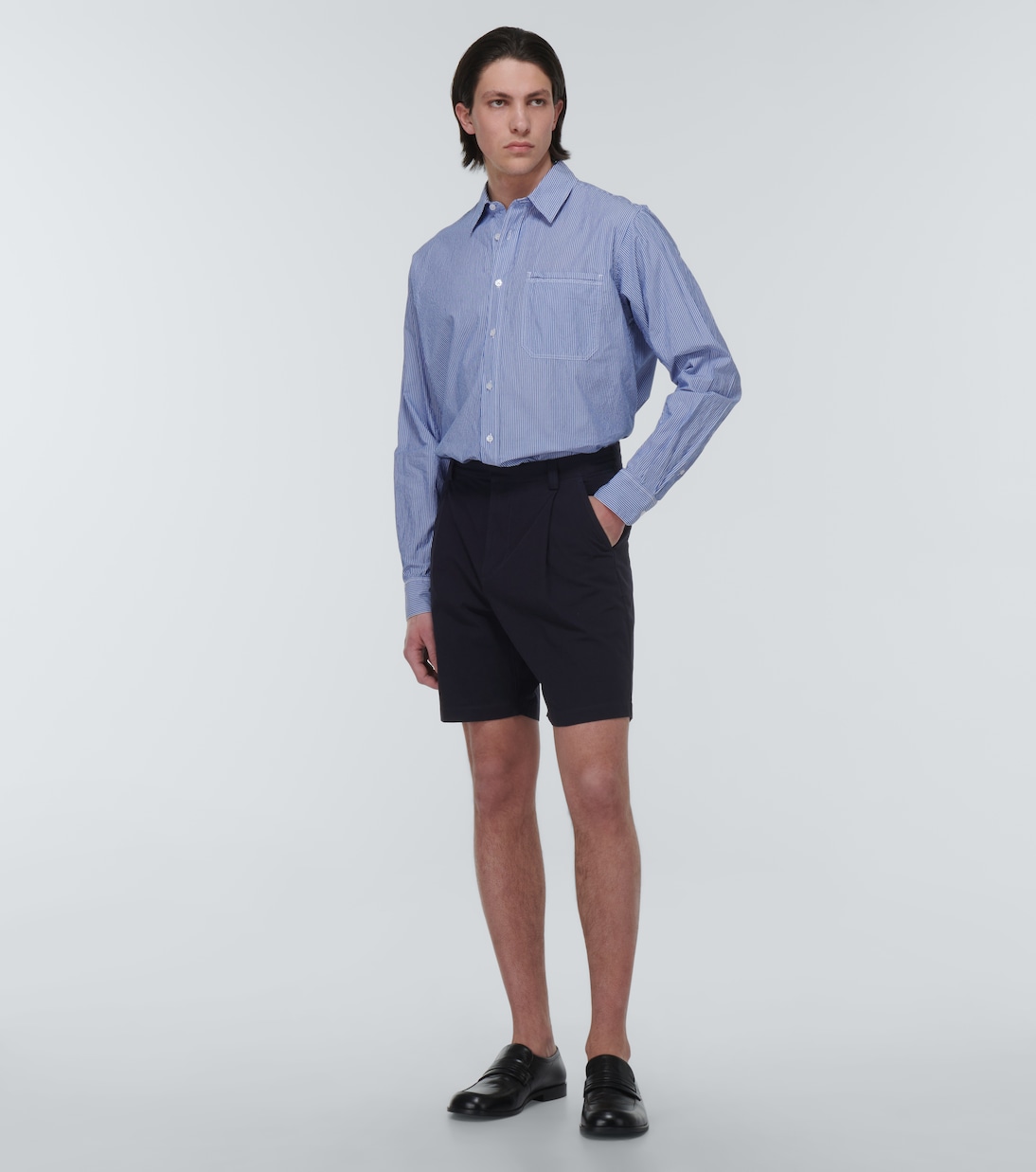 Shorts Aston in cotone con pieghe | Orlebar Brown
