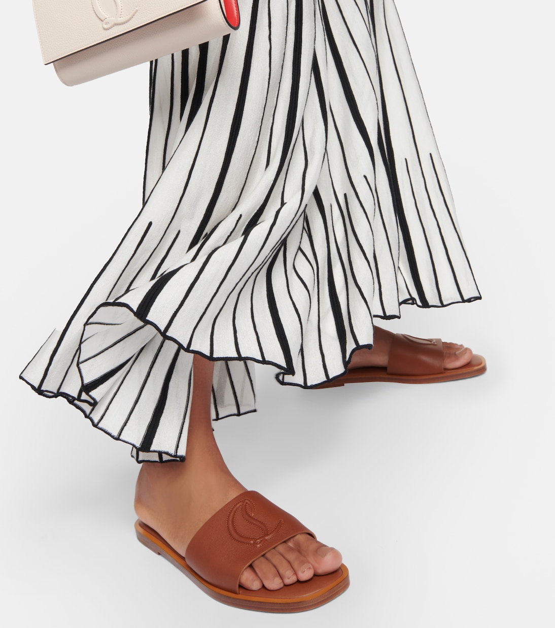 Chanclas de piel con logo | Christian Louboutin