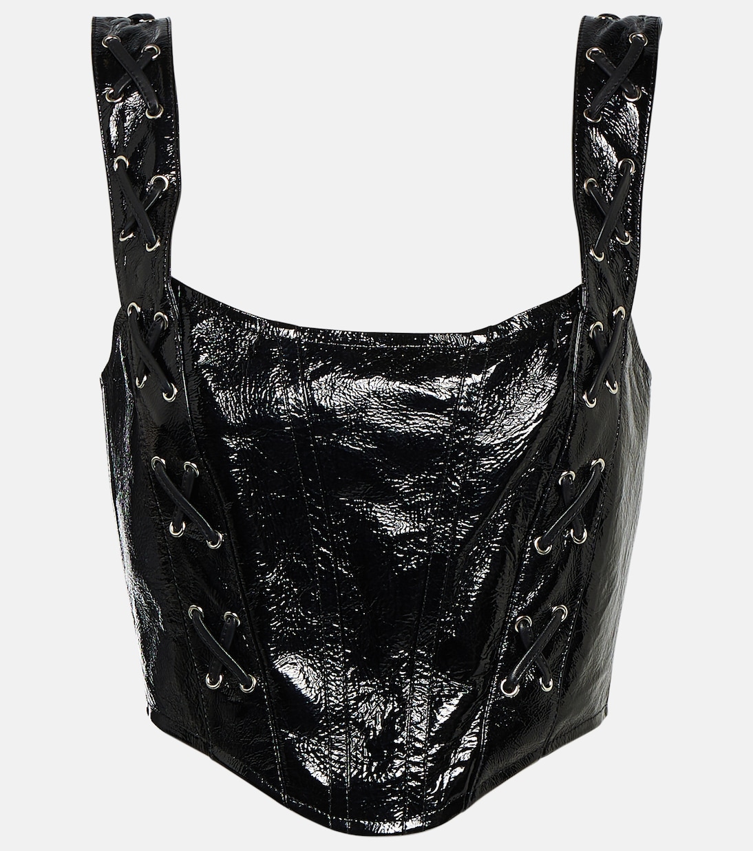Top corset en cuir | Alessandra Rich