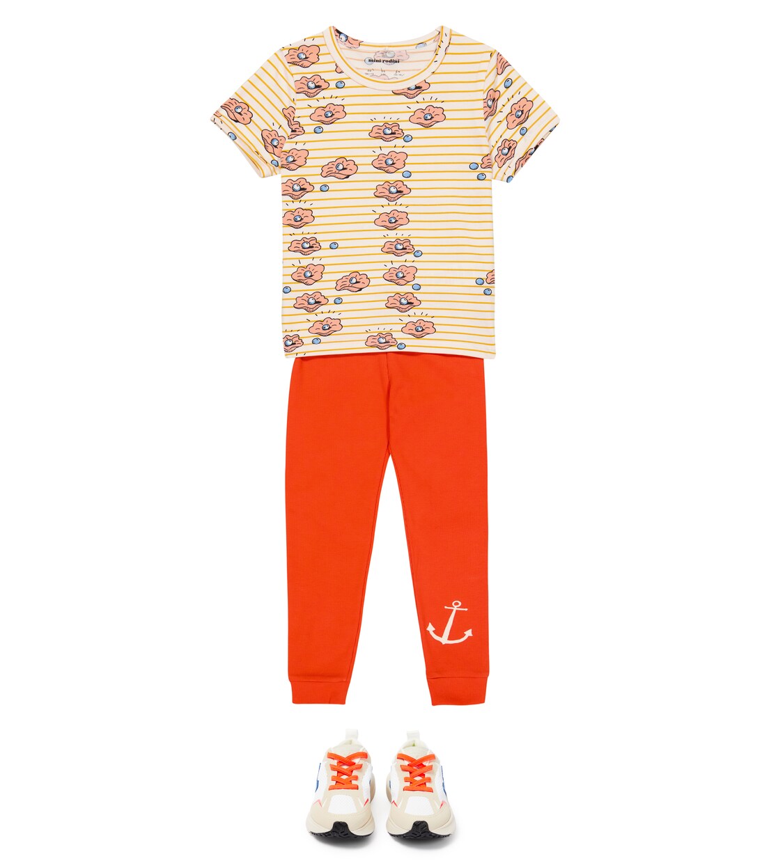 Camiseta Seashell en mezcla de algodón | Mini Rodini