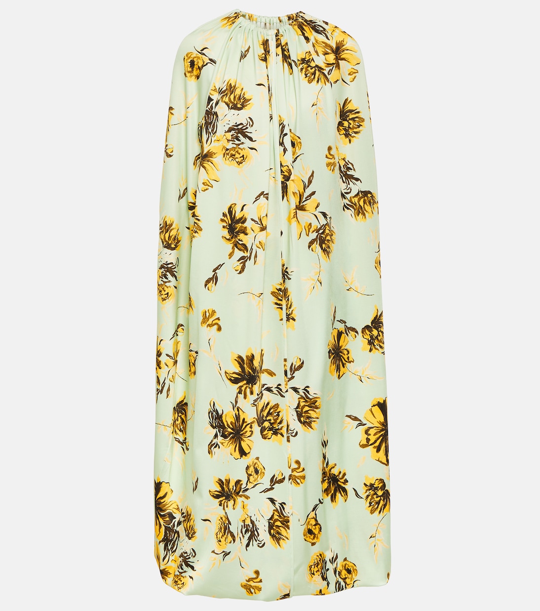 Robe cape midi à fleurs | Jil Sander