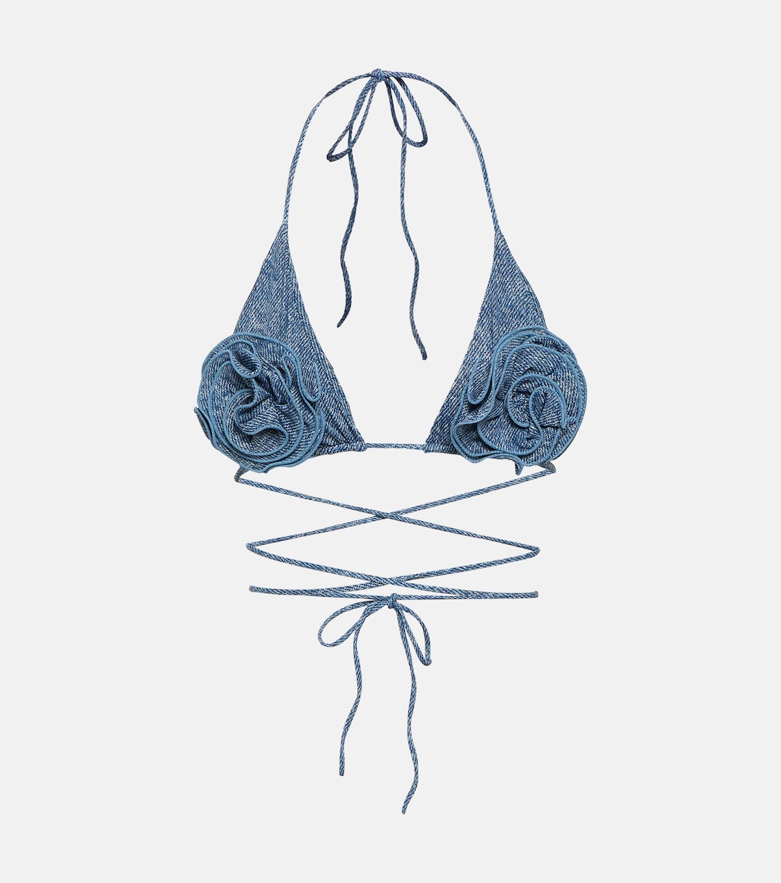 Top de bikini triangular con flores | Magda Butrym
