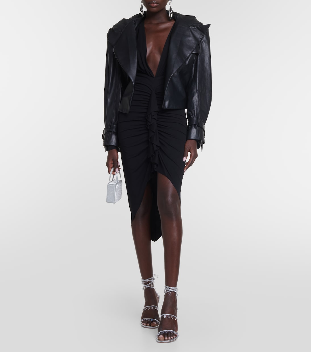 Cropped leather jacket | Alexandre Vauthier
