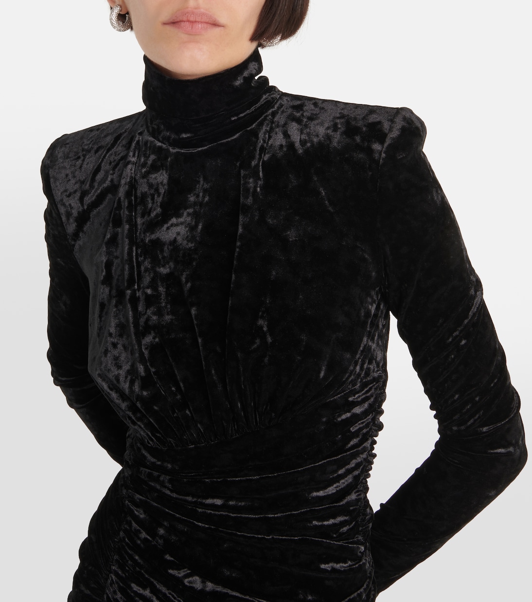 Draped velvet minidress | Alexandre Vauthier