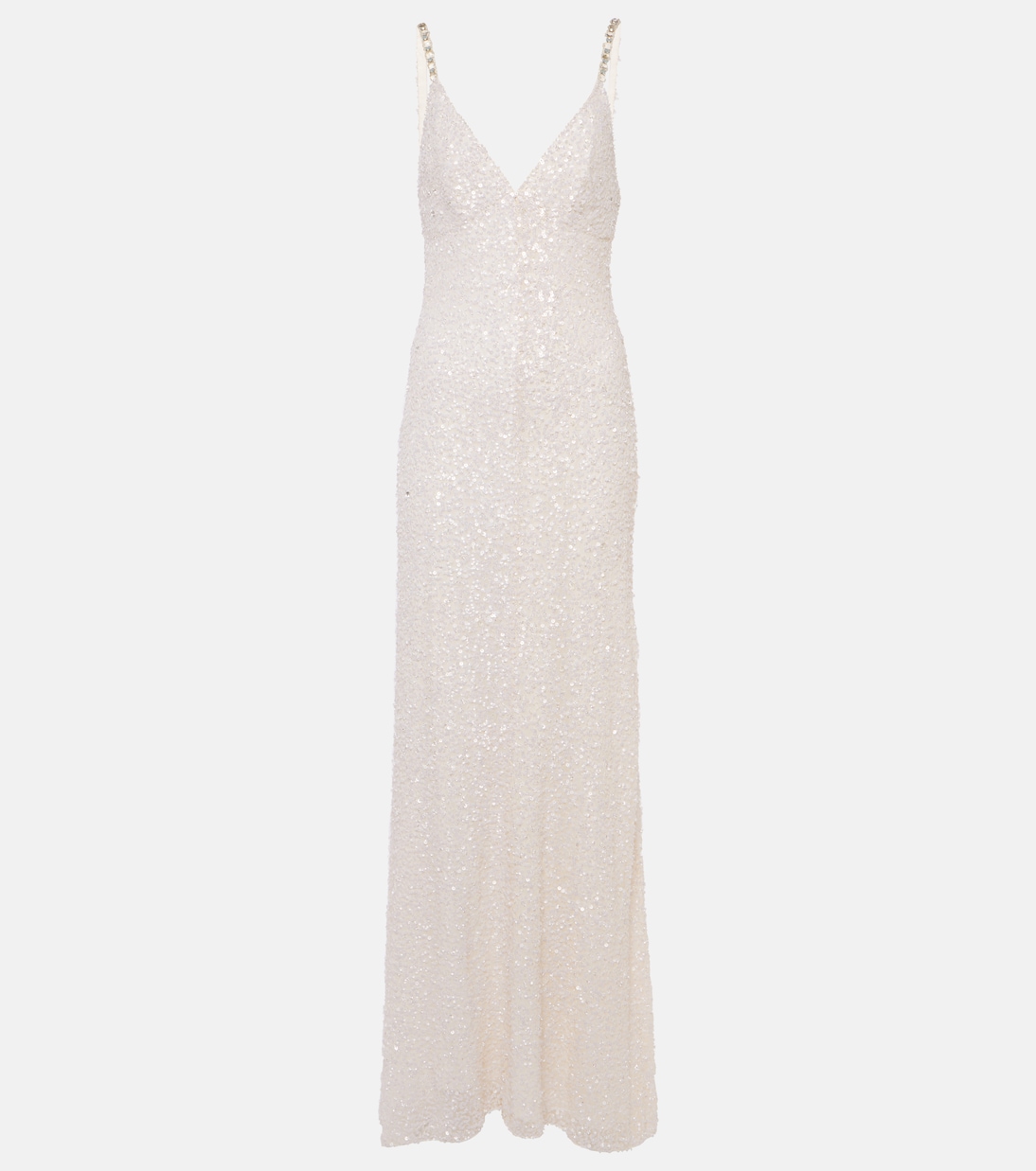 Bridal - Abito lungo Nora in seta con paillettes | Jenny Packham