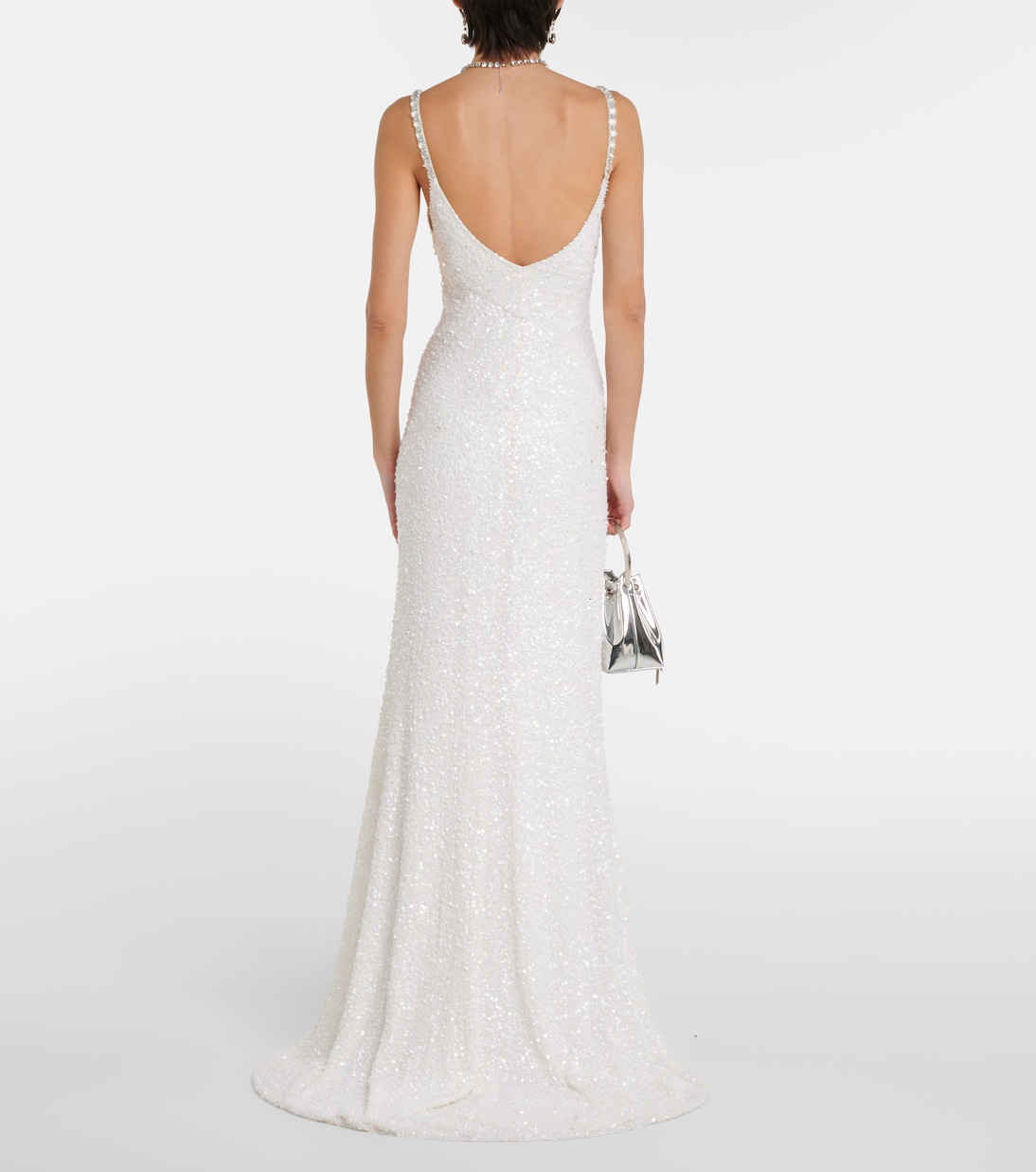 Bridal - Abito lungo Nora in seta con paillettes | Jenny Packham
