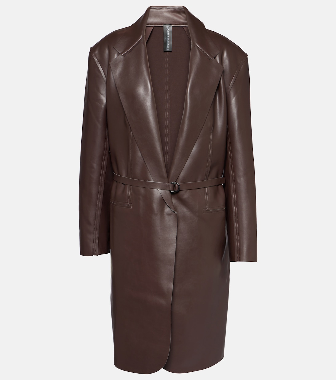 Oversized faux leather jacket  | Norma Kamali