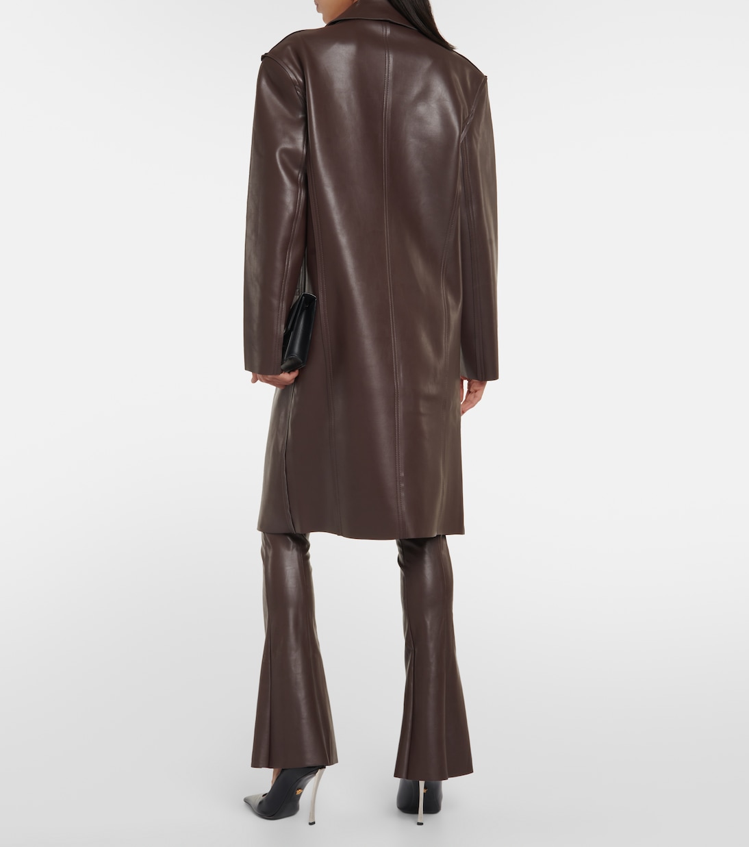 Oversized faux leather jacket  | Norma Kamali