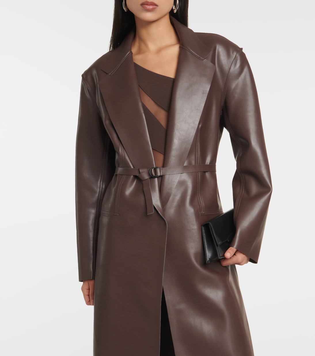 Oversized faux leather jacket  | Norma Kamali