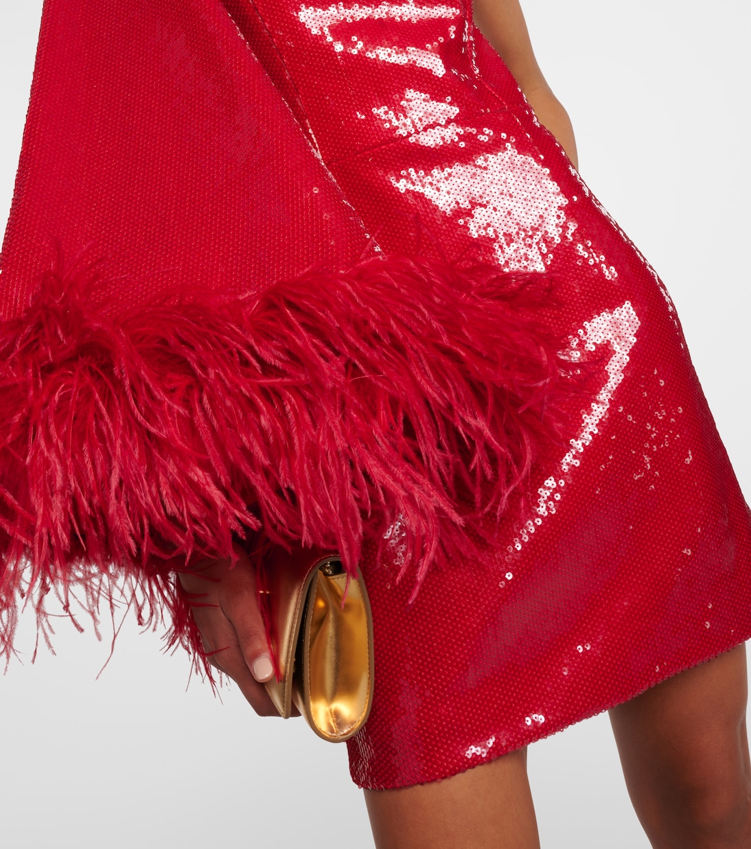 Nika feather-trimmed minidress | Rebecca Vallance