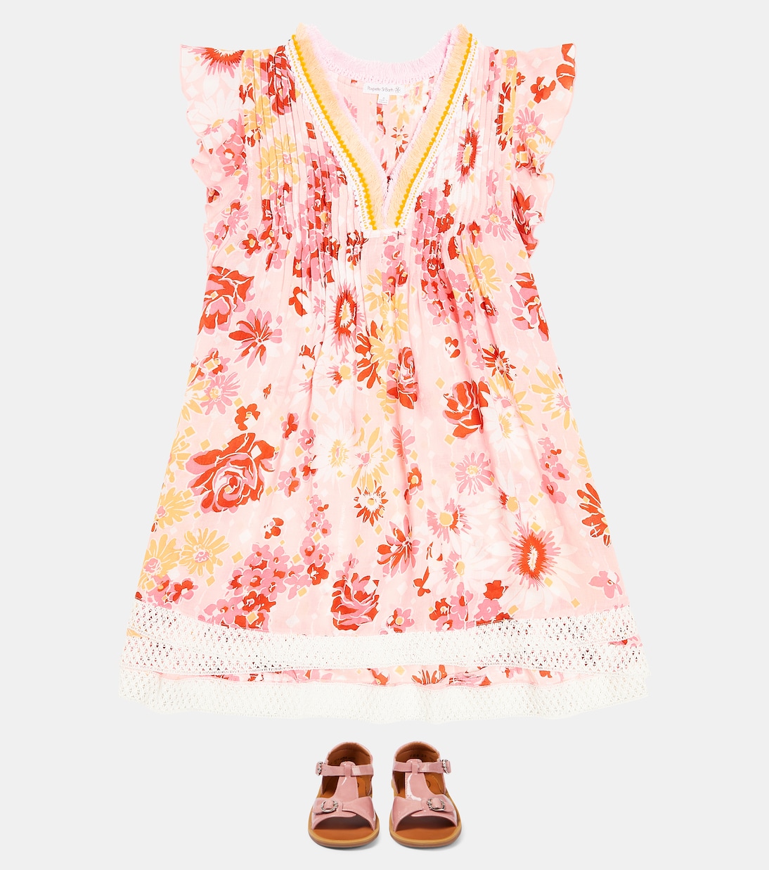 Bedrucktes Kleid Sasha | Poupette St Barth Kids