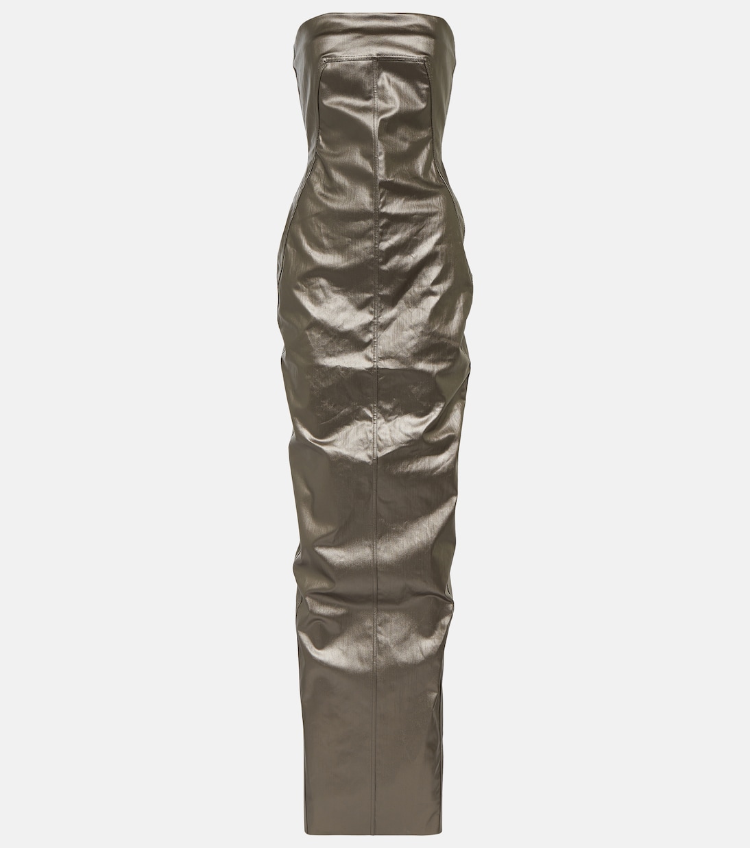 Lido corset coated denim gown | Rick Owens