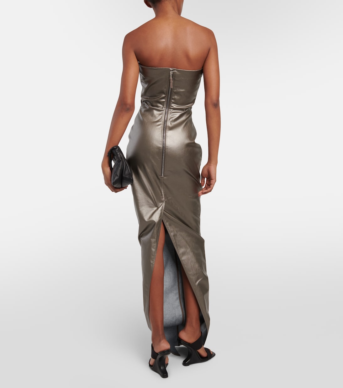 Lido corset coated denim gown | Rick Owens