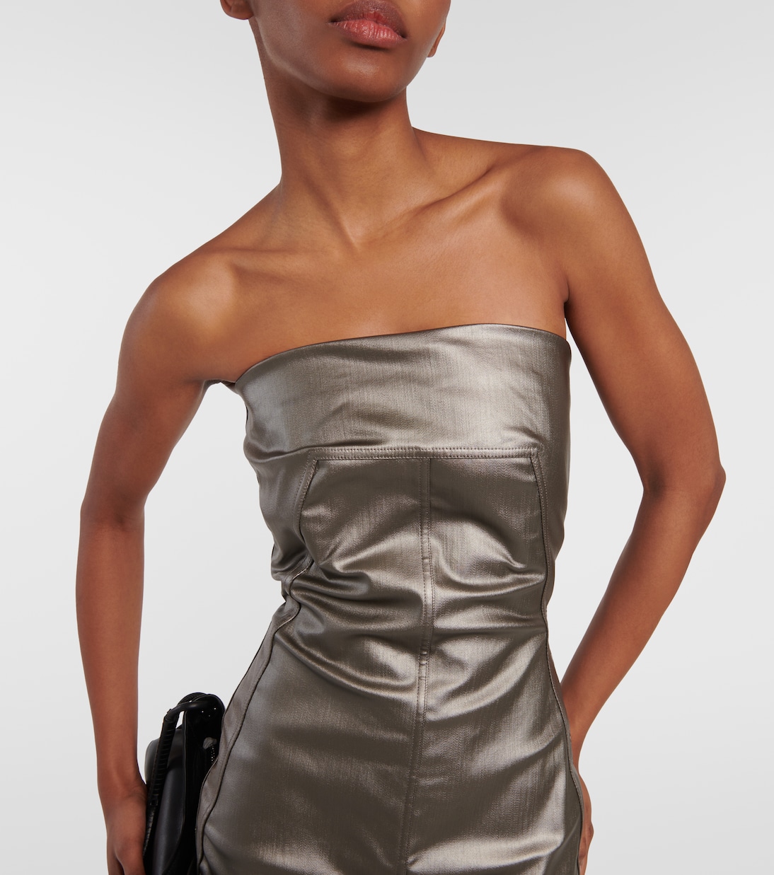 Lido corset coated denim gown | Rick Owens