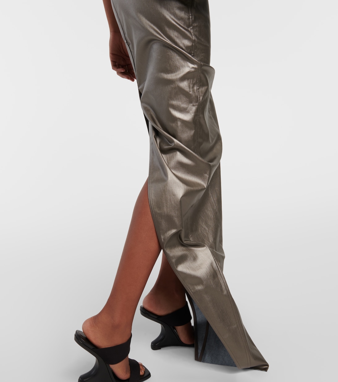 Lido corset coated denim gown | Rick Owens