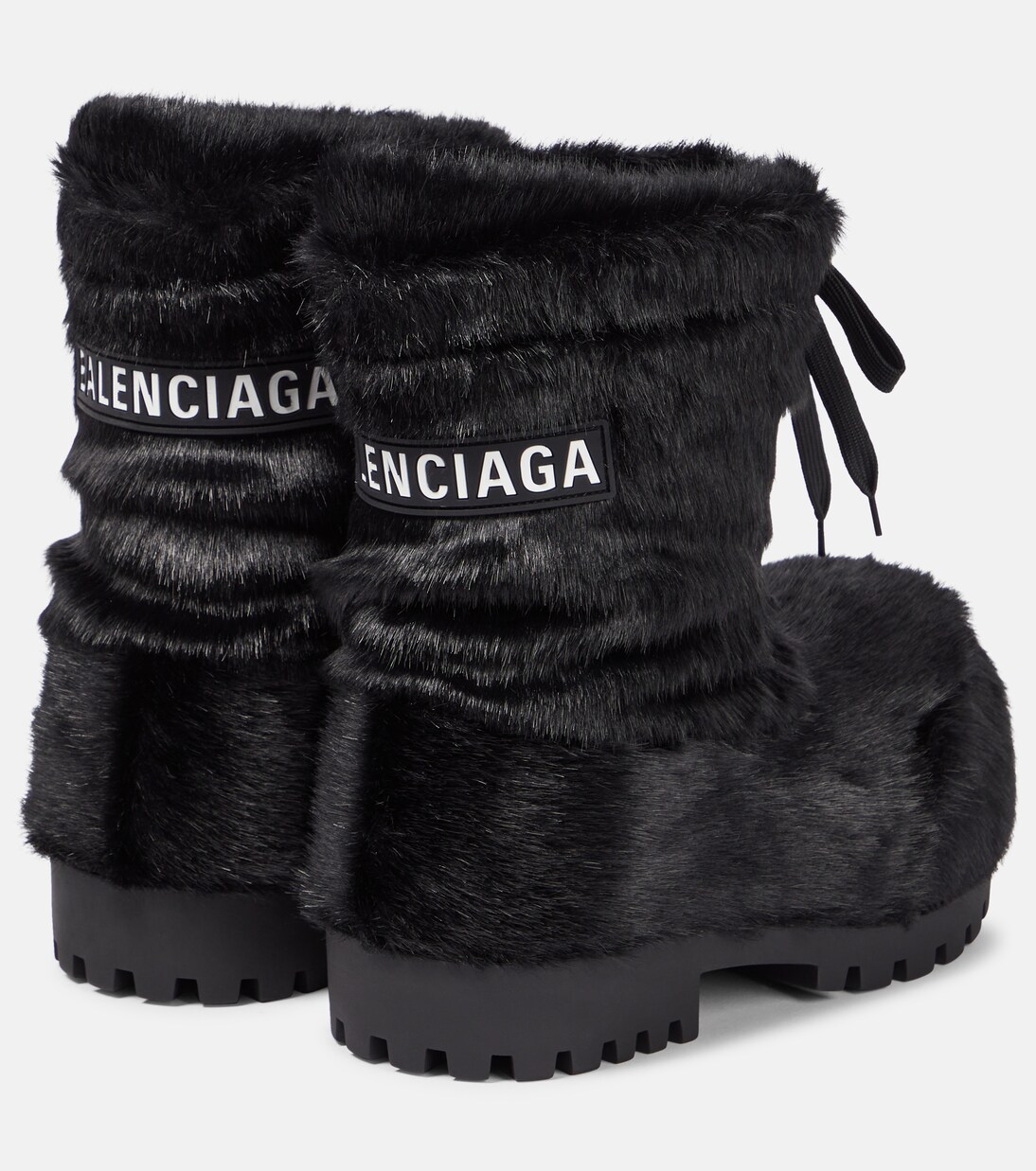 thumbnail image 2 of Girls' Black Winter Snow Boots - Warm Fur Lined, Water Repellent Nylon (Size 11-4) 2 of 9