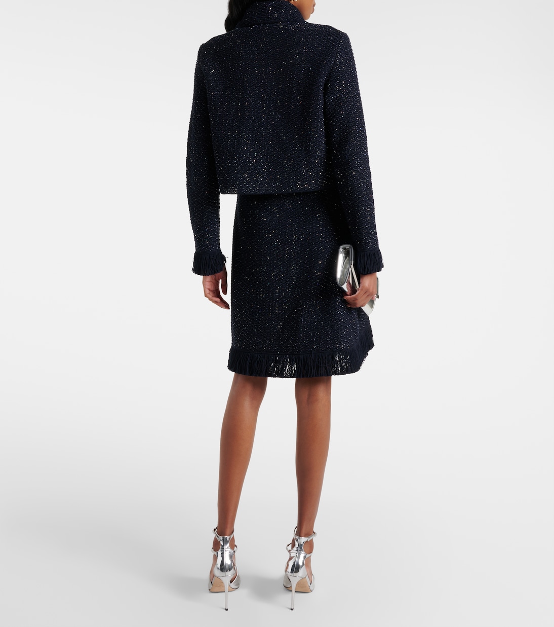 Chaqueta de tweed de mezcla de algodón | Oscar de la Renta