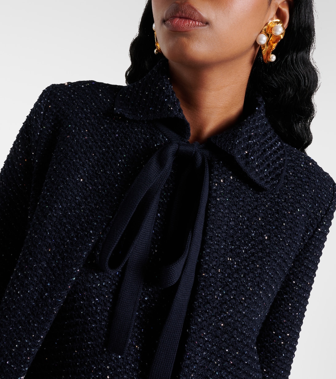 Chaqueta de tweed de mezcla de algodón | Oscar de la Renta