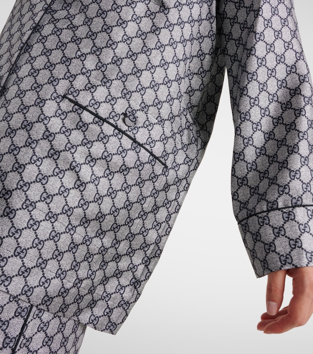 Camisa de Seda Twill Gg de Gucci para Jóvenes Modernos
