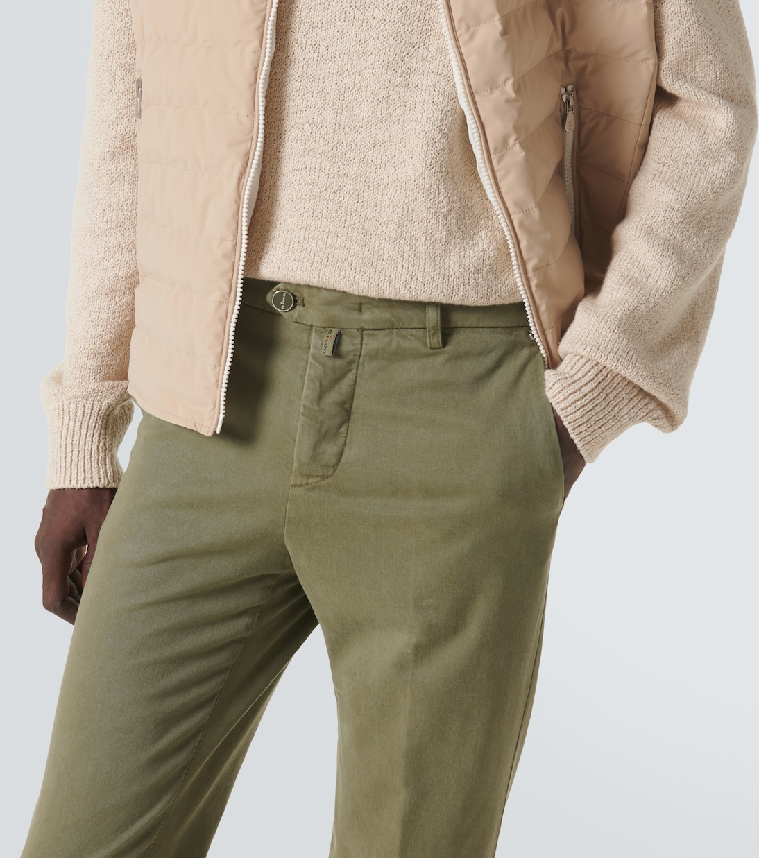 Pantalones chinos de tiro medio | Kiton
