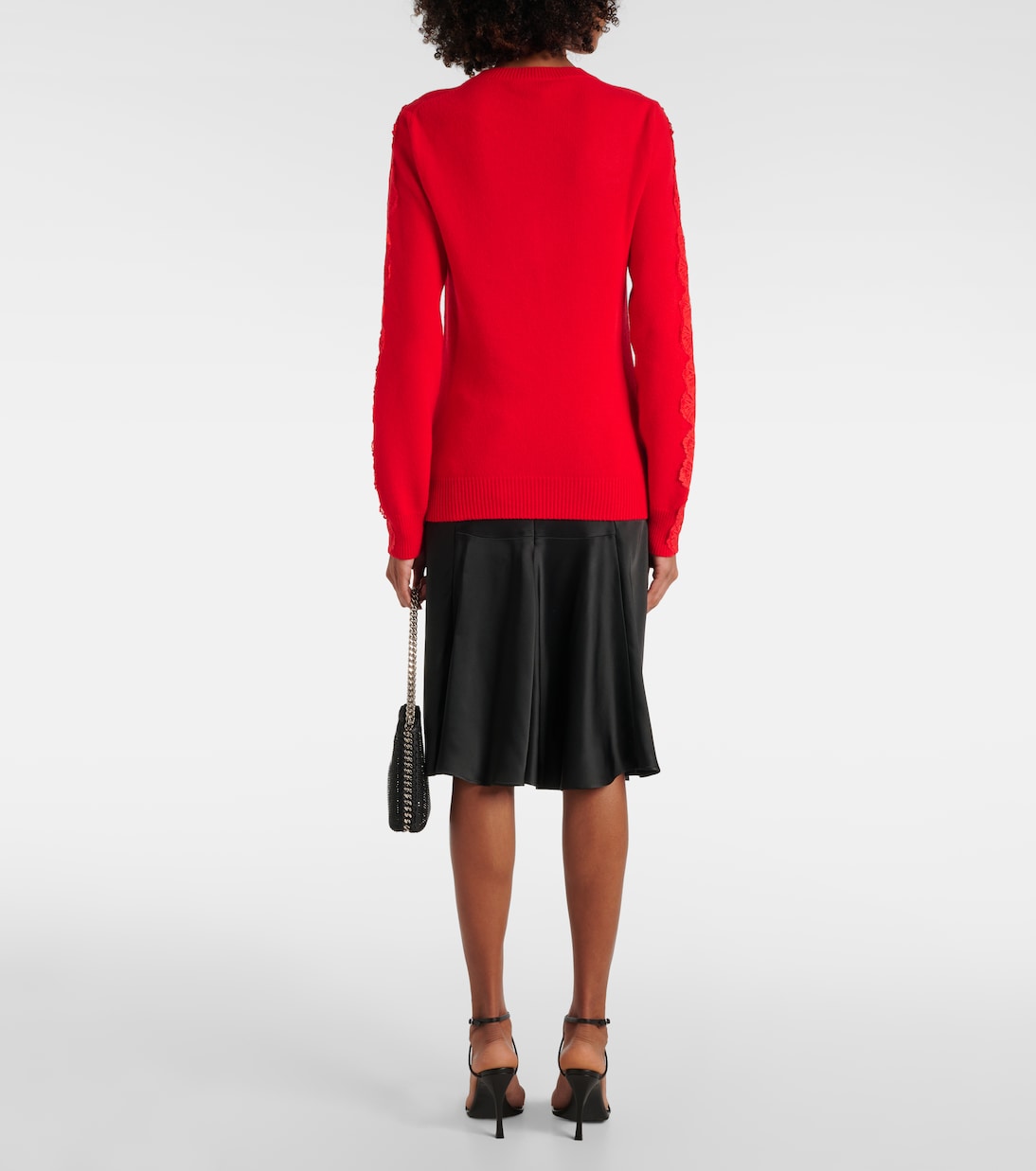 Jersey de lana con ribete de encaje | Stella McCartney