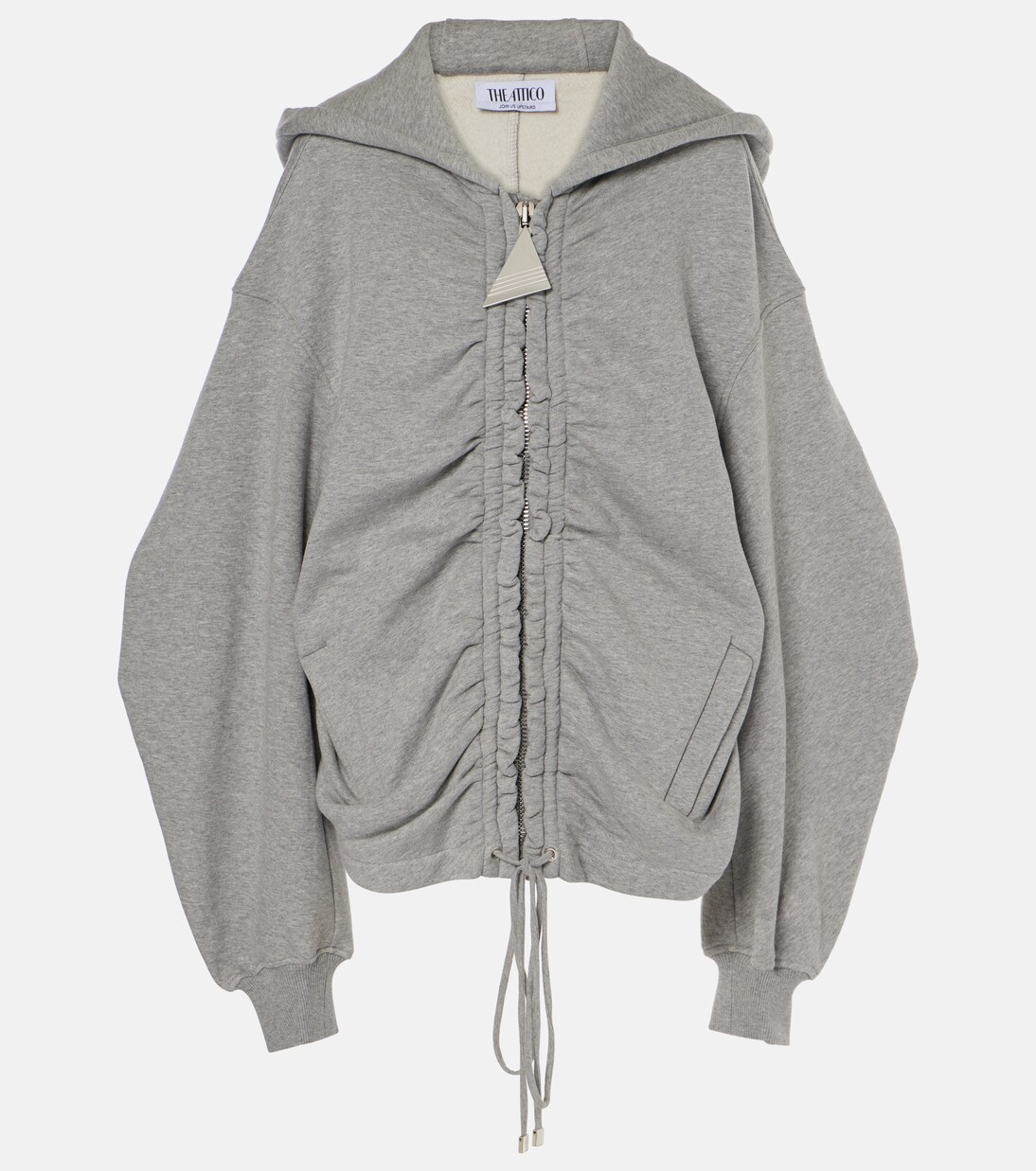 Sudadera con capucha en jersey fruncido | The Attico