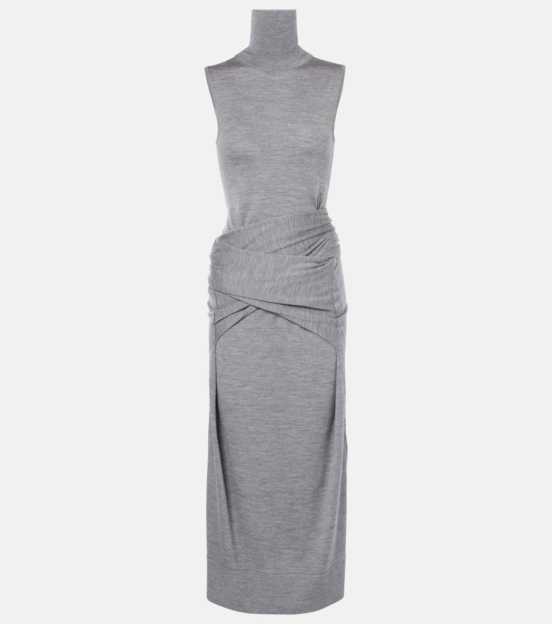 Robe midi en laine et soie | Toteme