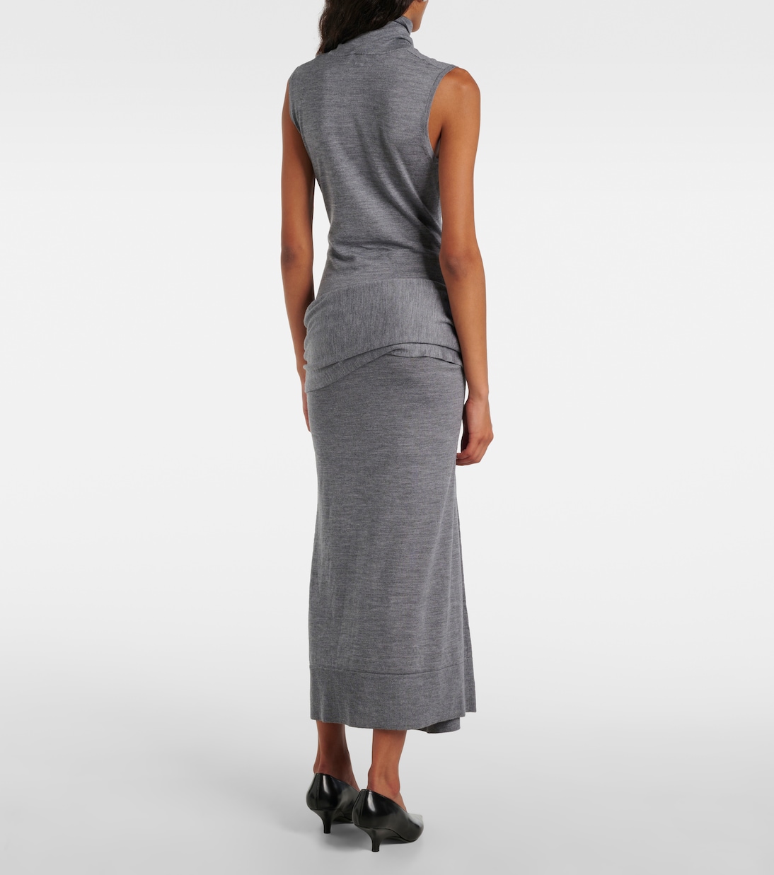 Robe midi en laine et soie | Toteme