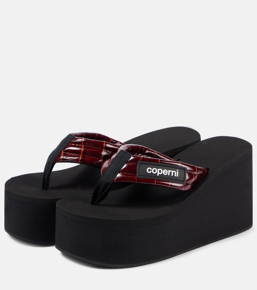 Sandali infradito in pelle con plateau firmati COPERNI, stile giovane e trendy