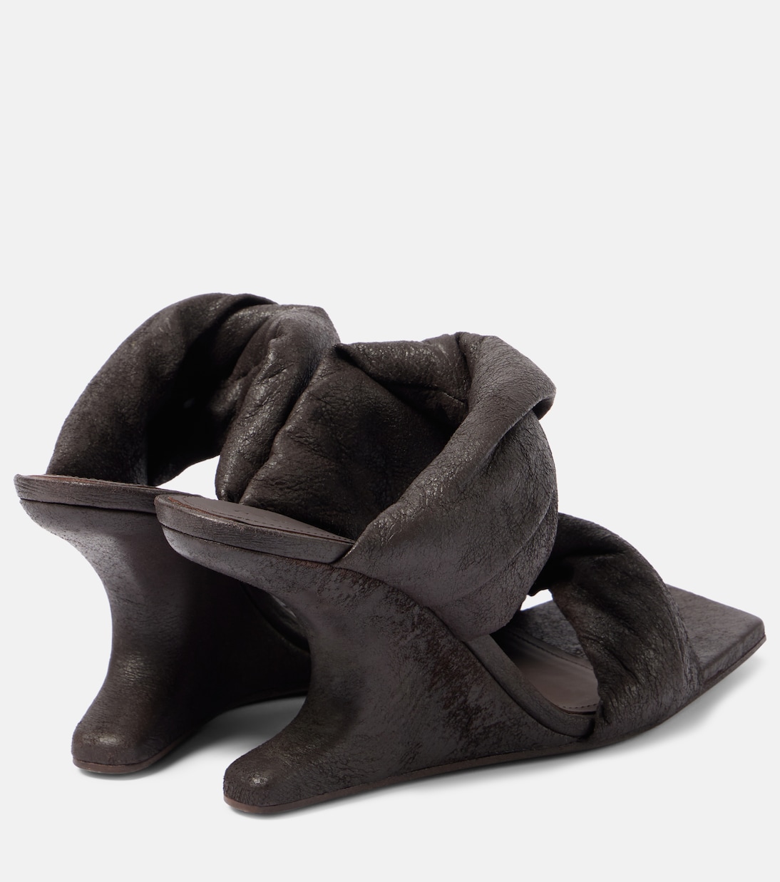 Wedge-Sandalen Twisted Cantilever 80 aus Leder | Rick Owens
