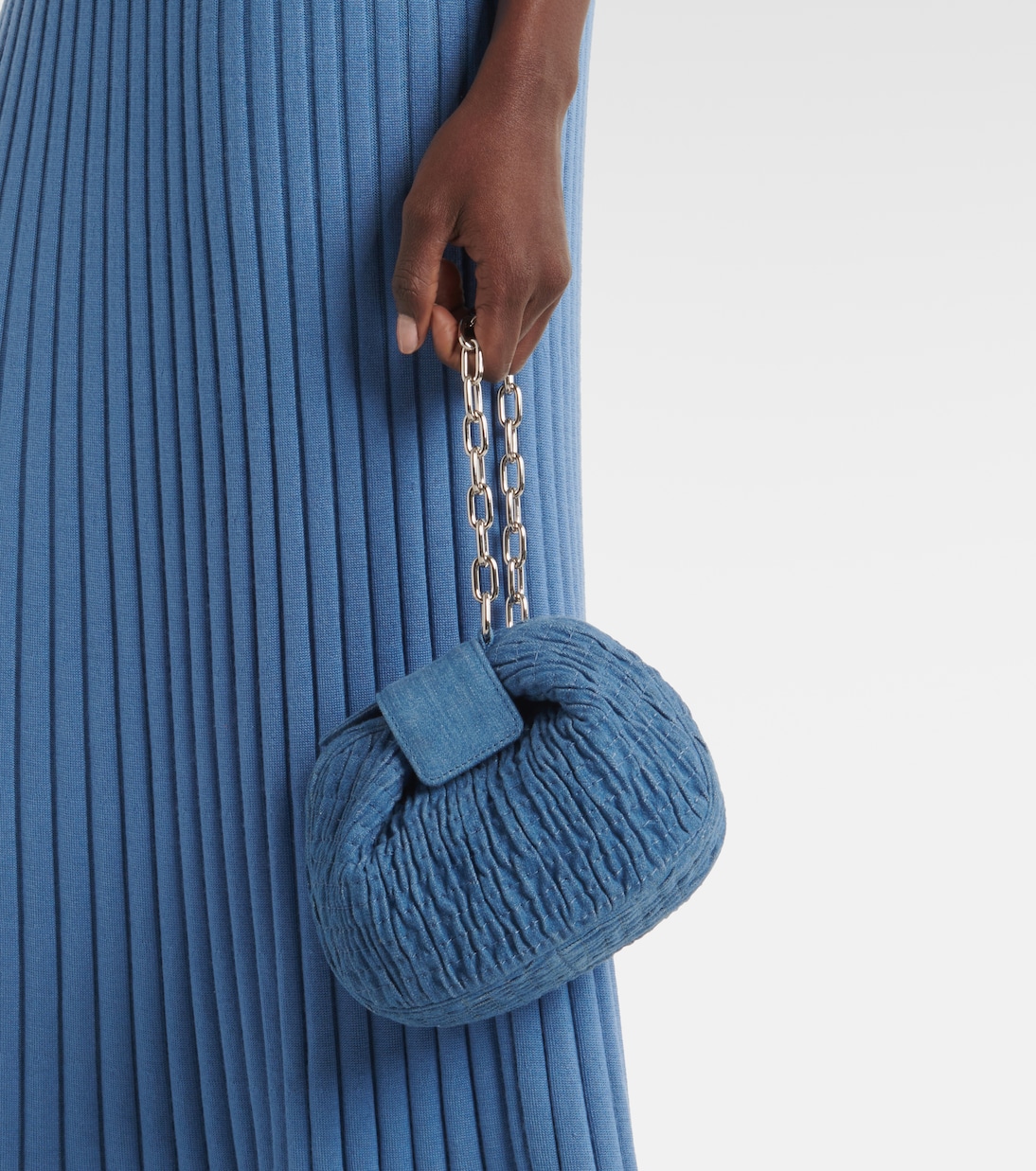 Cartera con cadena Demi en denim | Gabriela Hearst