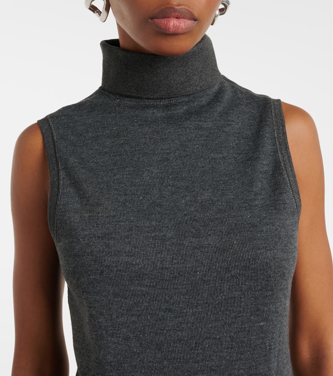 Top White Label Sandrine de mezcla de algodón | Proenza Schouler