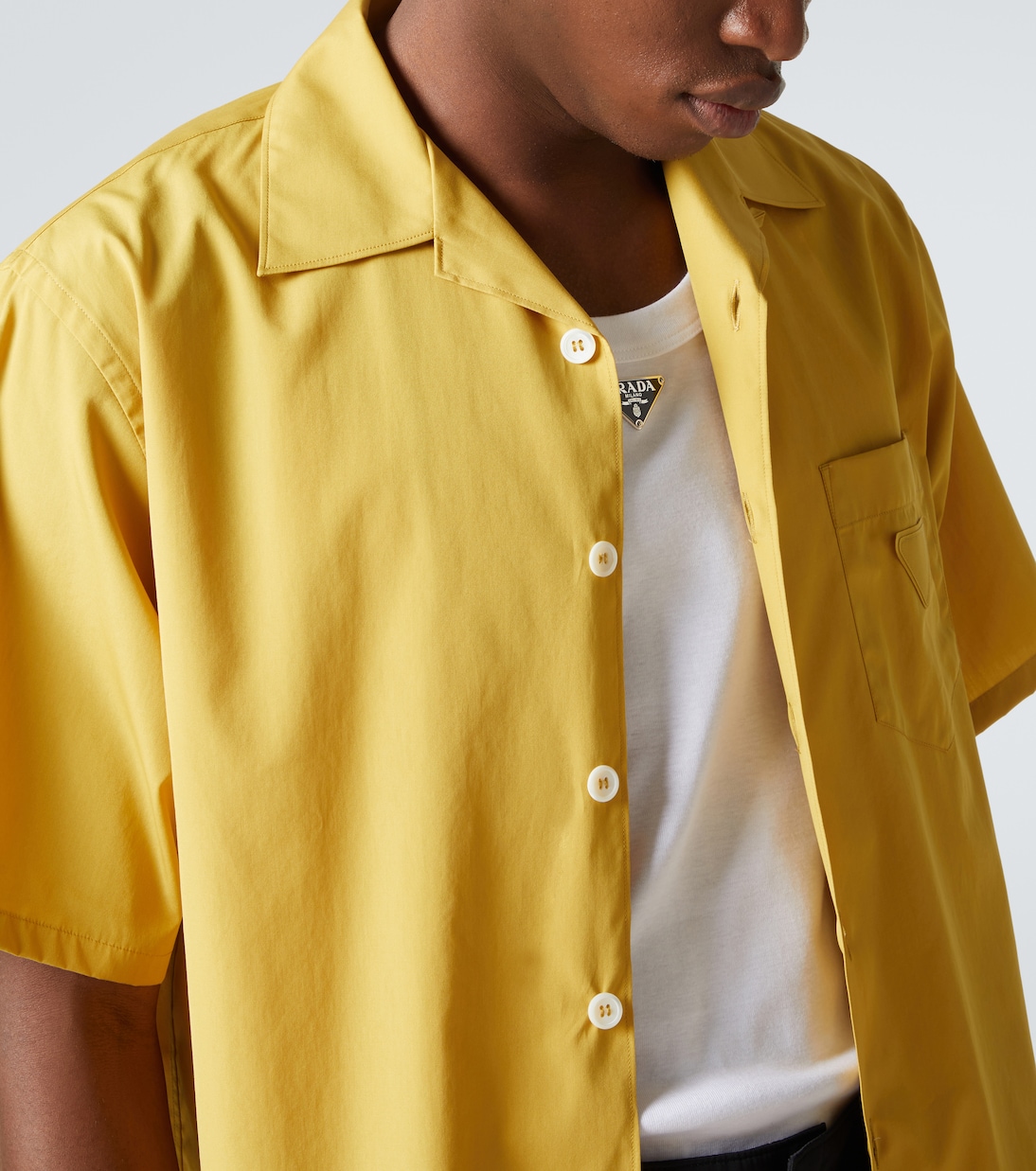Camicia bowling in popeline di cotone | Prada
