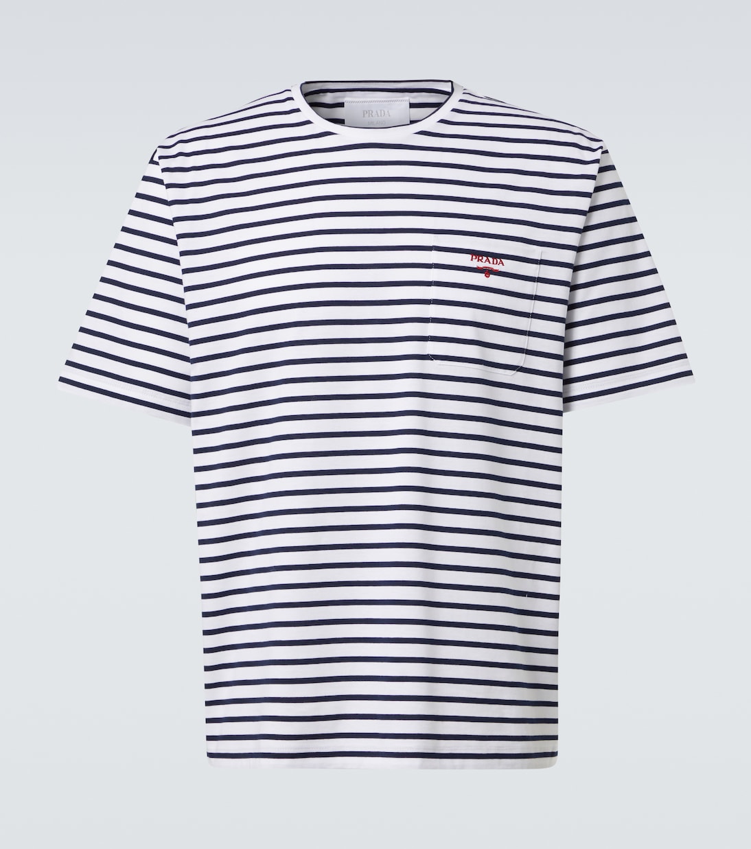 Top rayé en coton | Prada