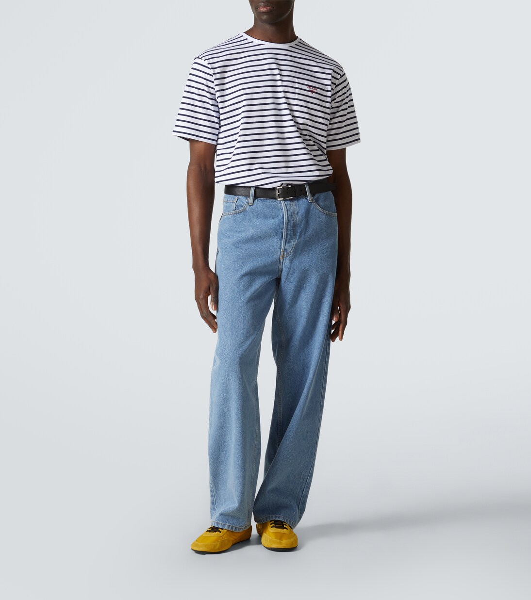 Top rayé en coton | Prada