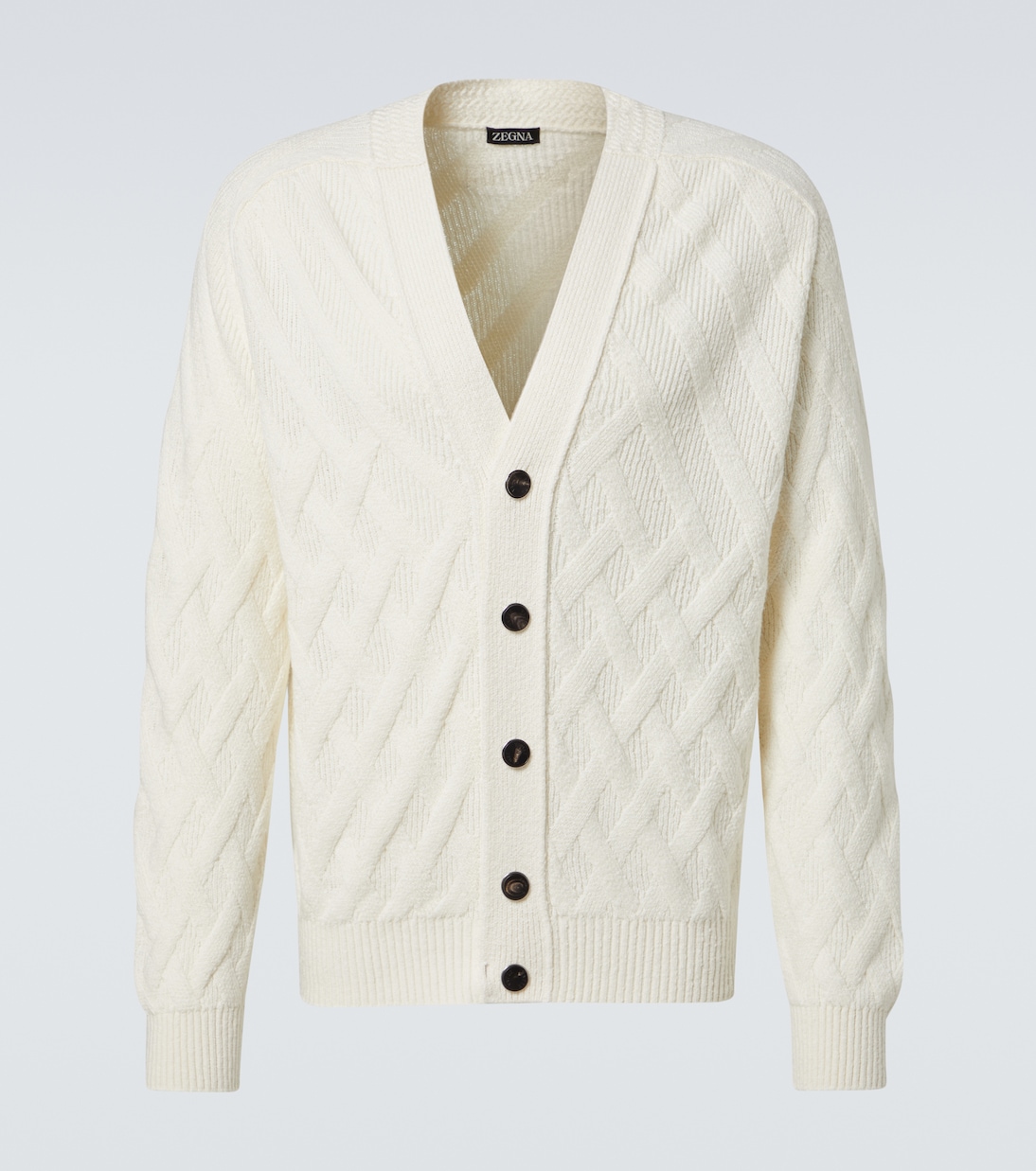 Cardigan in cotone a coste | Zegna