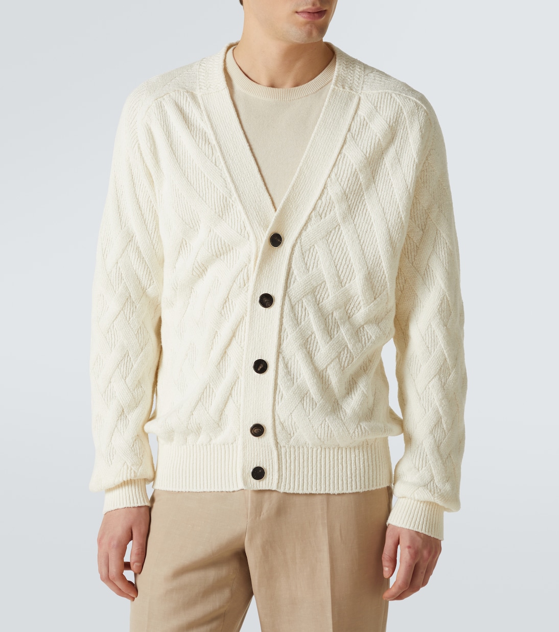Cardigan in cotone a coste | Zegna