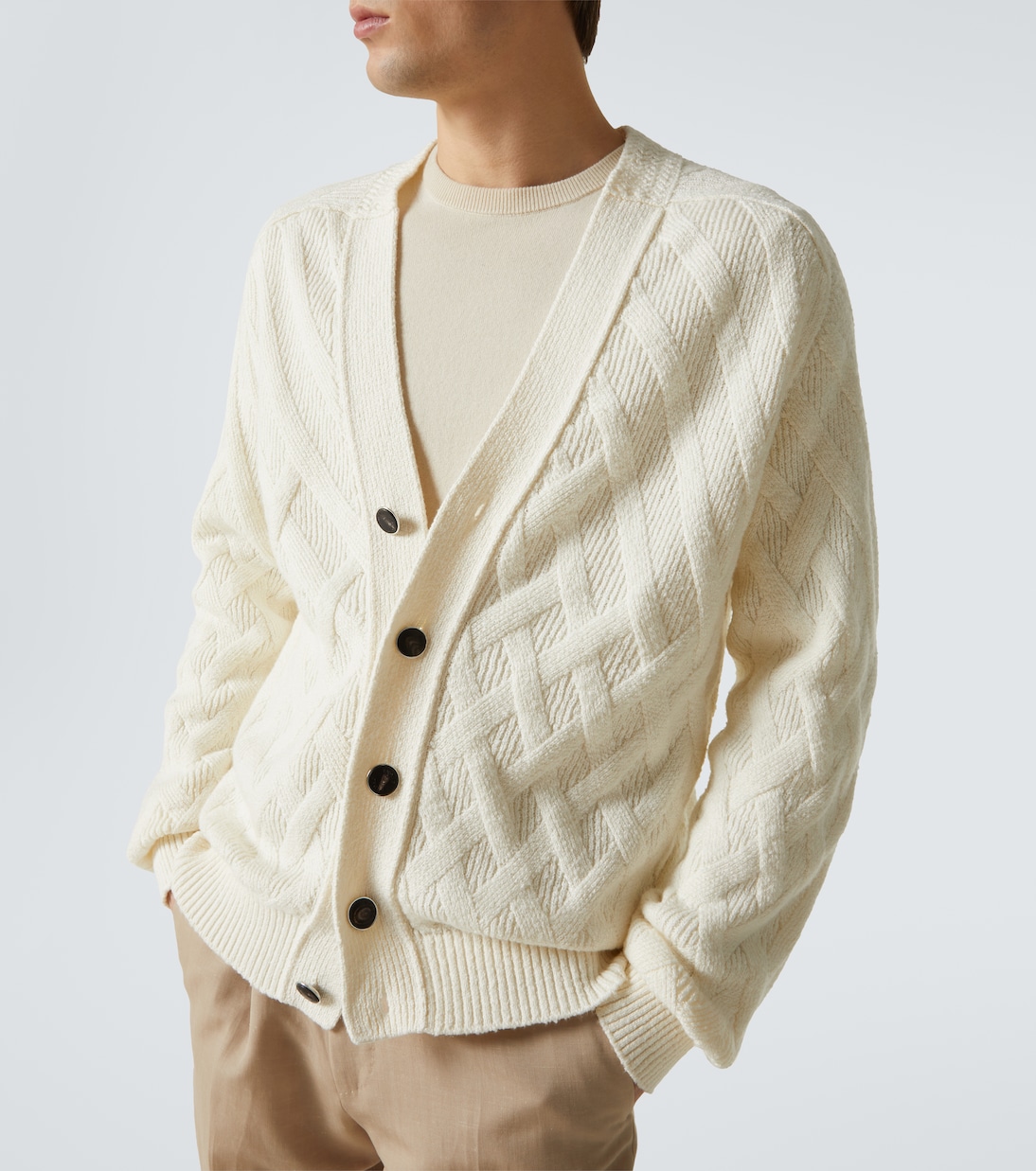 Cardigan in cotone a coste | Zegna